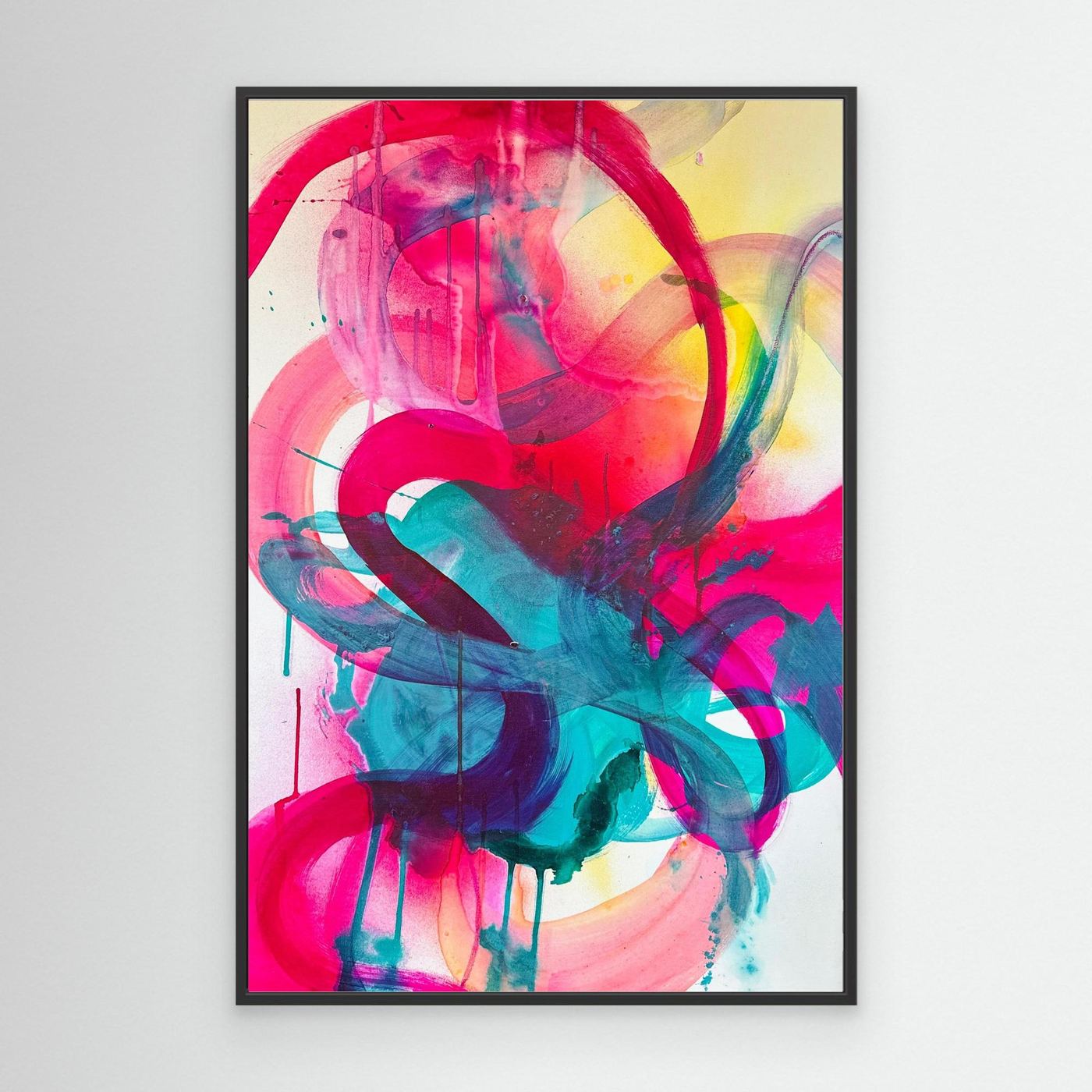 Octo-Push – XXL Abstraktes Leinwandbild | Großformatige Statement Wall Art für moderne Wohnräume