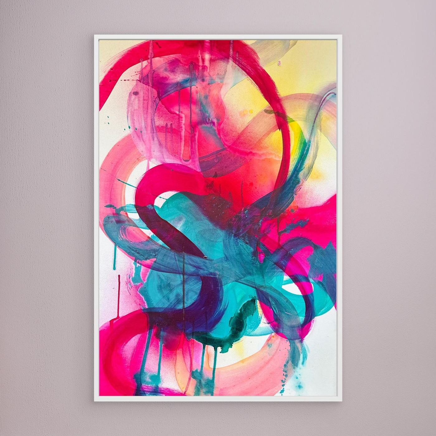 Octo-Push – XXL Abstraktes Leinwandbild | Großformatige Statement Wall Art für moderne Wohnräume