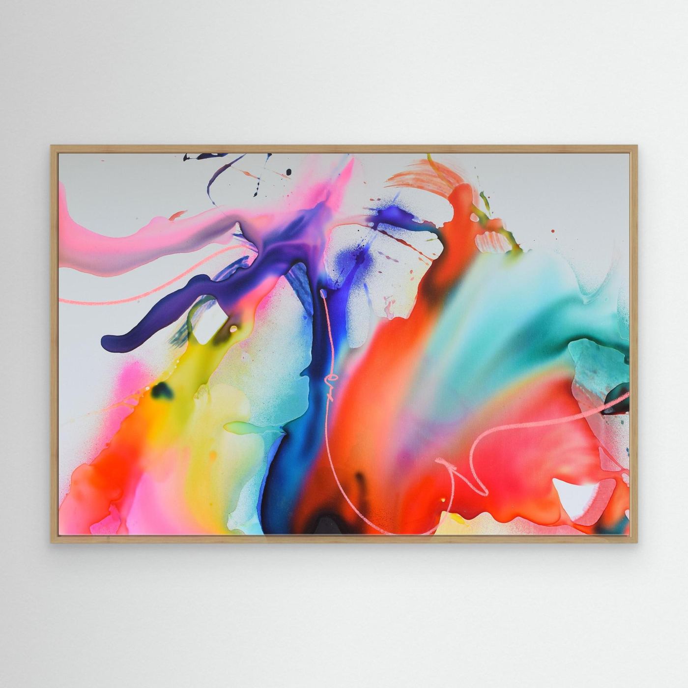 Storyline – Abstract Canvas Art L-XL, Colorful Abstract Wall Art, Modern Painting, Expressive Contemporary Canvas, Statement Wall Decor
