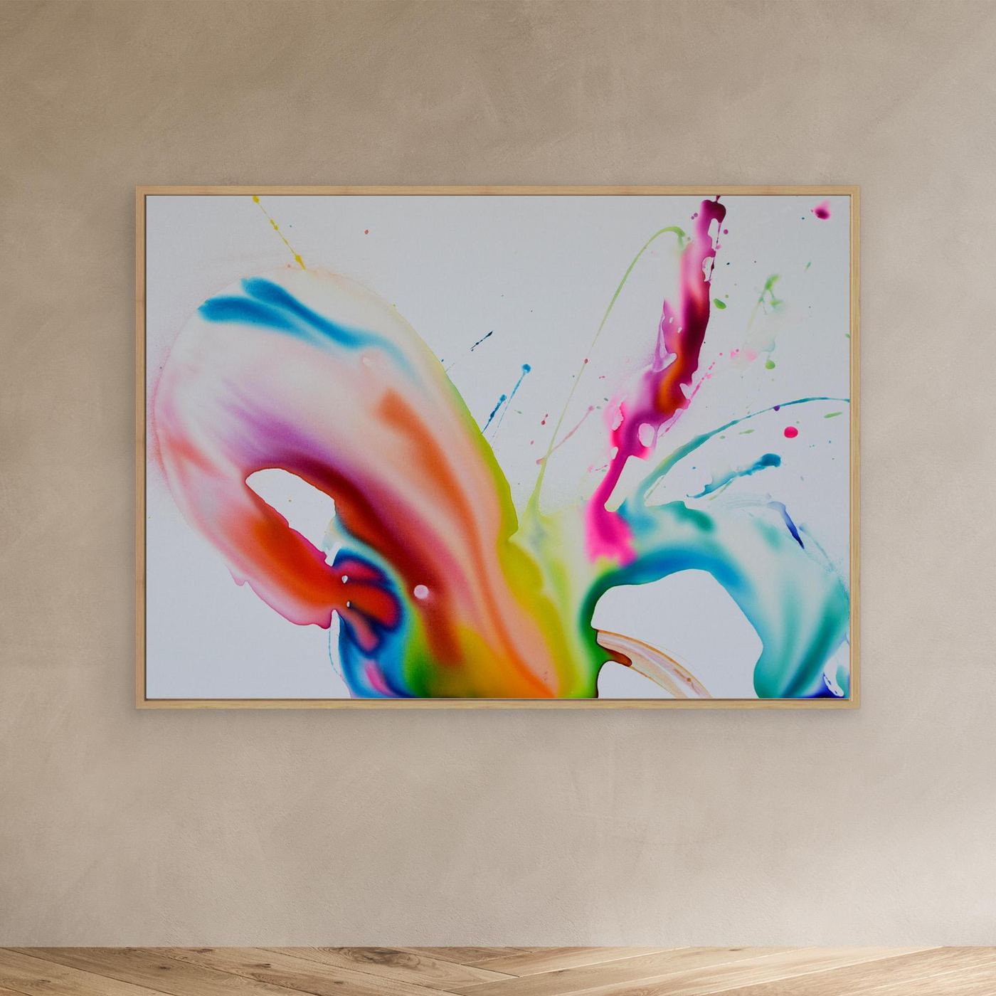 Flourish & Flow – Abstract Floral Canvas Art, Colorful Wall Art, Modern Abstract Painting, Contemporary Wall Decor