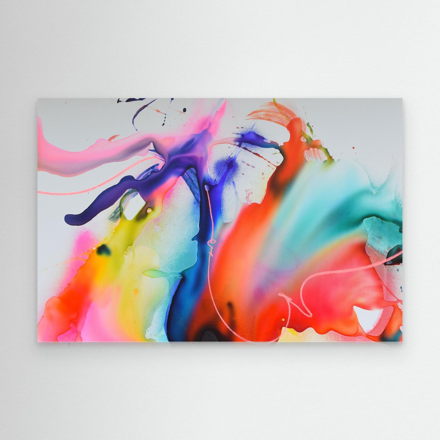 Storyline – Abstract Canvas Art L-XL, Colorful Abstract Wall Art, Modern Painting, Expressive Contemporary Canvas, Statement Wall Decor