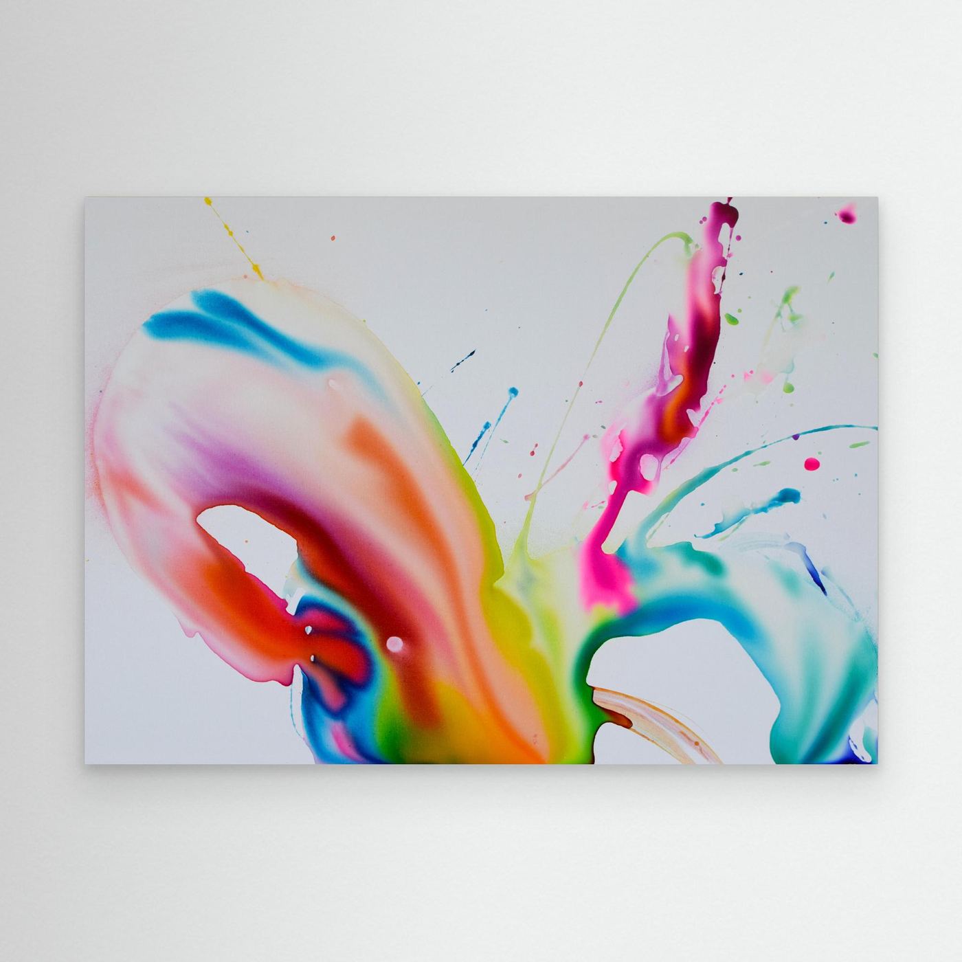 Flourish & Flow – Abstract Floral Canvas Art, Colorful Wall Art, Modern Abstract Painting, Contemporary Wall Decor L-XXL sizes